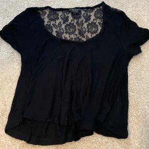 Guess lace back crop top